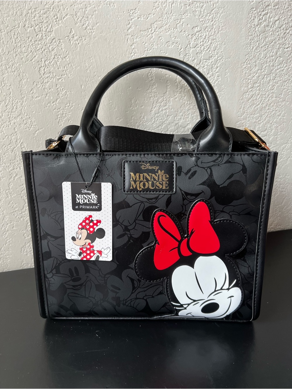 NWT Primark Disney Minnie Mouse Black Crossbody Satchel Handbag
